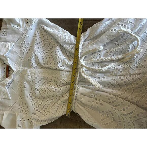 Misa Los Angeles The Joanna Cotton Eyelet Romper in White Women’s size Medium - Picture 11 of 15